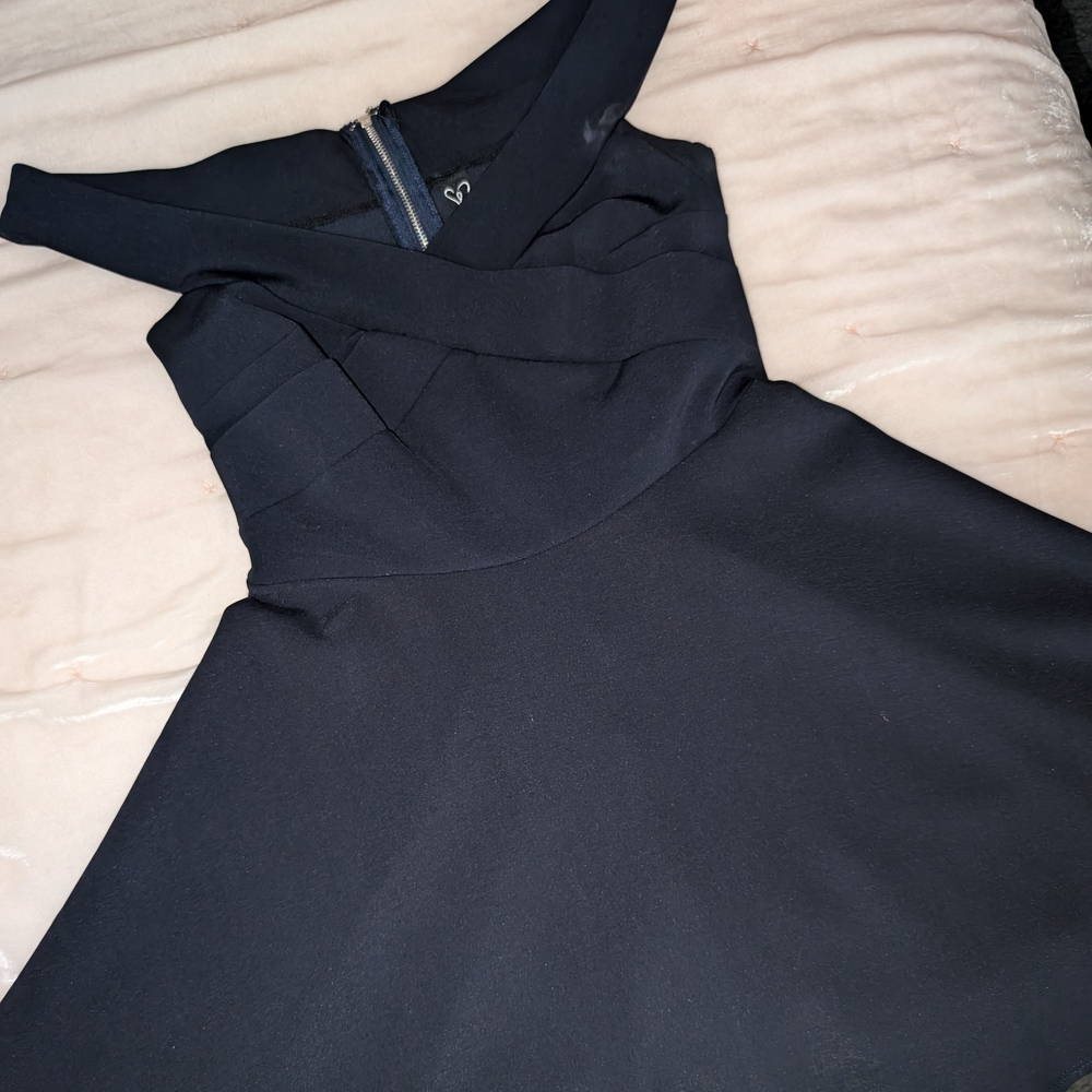 Windsor Black Off-Shoulder Mini Dress